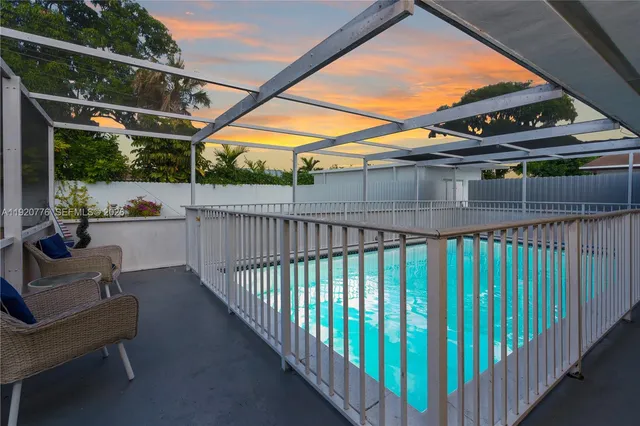 a view of outdoor space with furniture