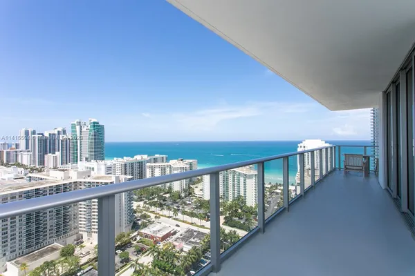 a view of balcony with city view