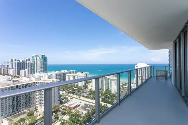 a view of balcony with city view
