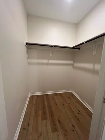 a view of small space with racks on the wall