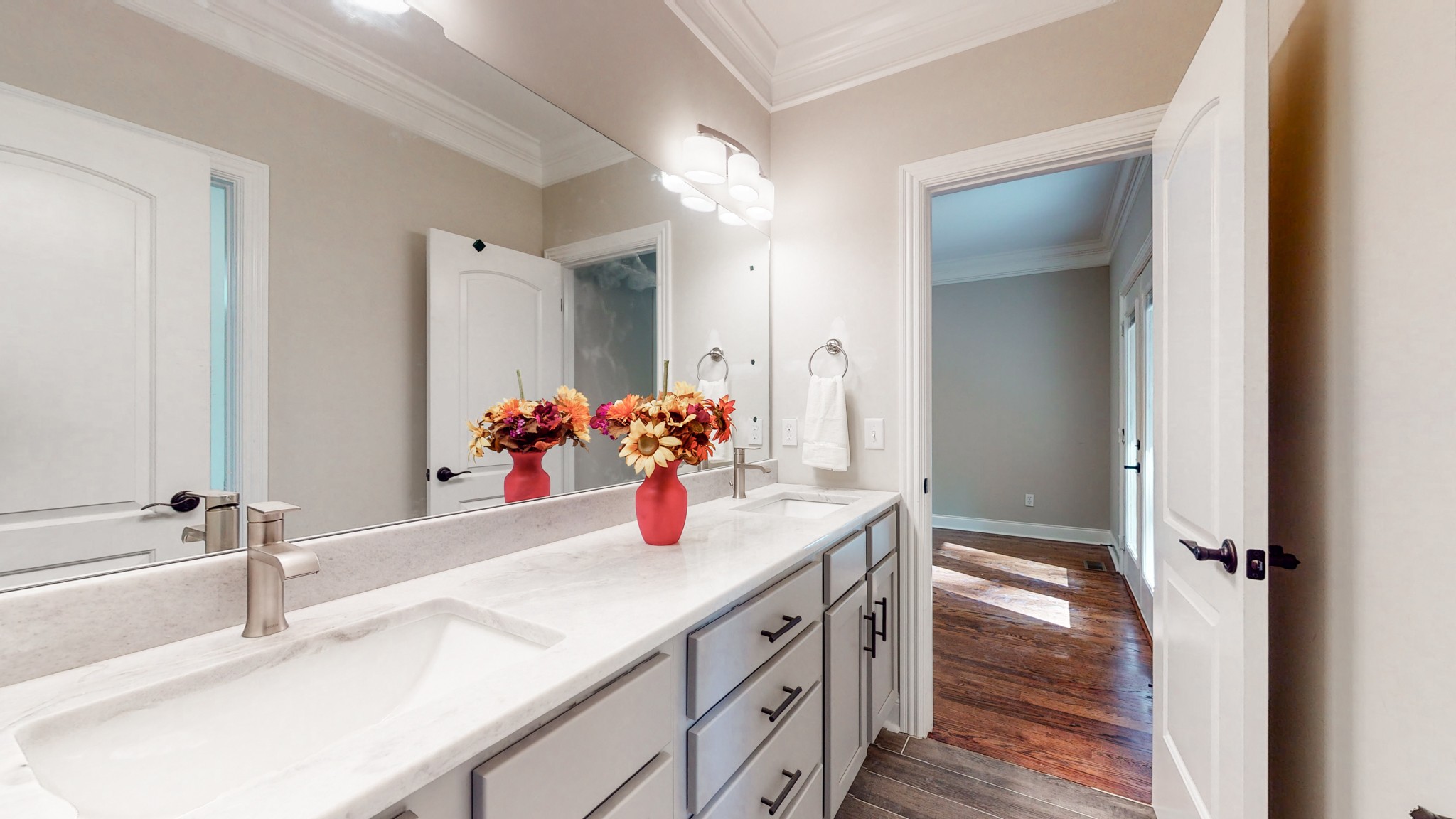 3191 B Greens Mill Road Spring Hill, TN 37174 - Photo 31 of 50 a bathroom with a sink and a mirror