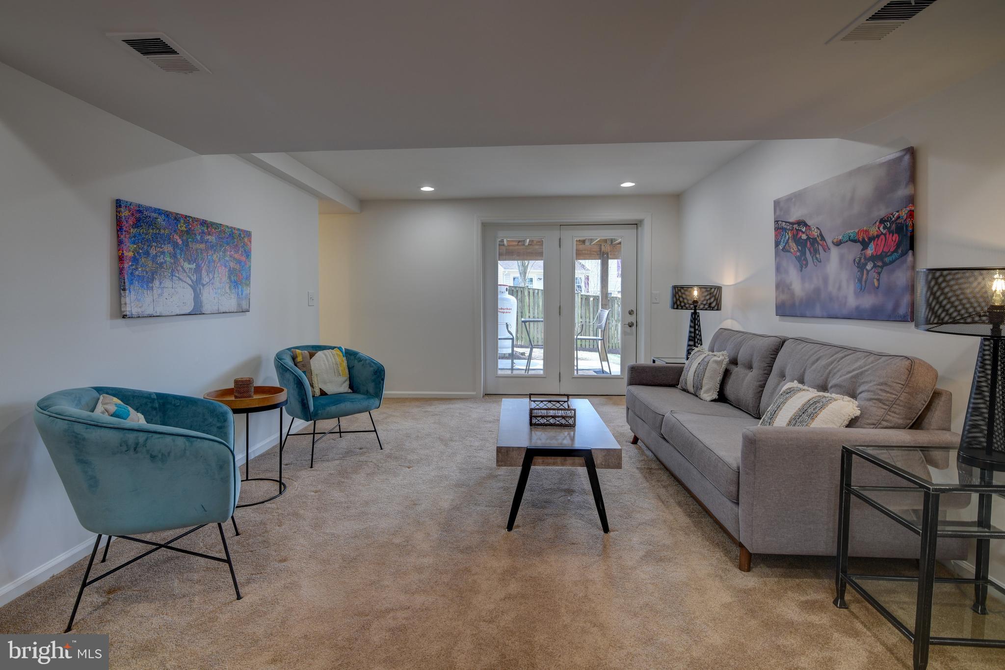 1522 Coat Ridge Road Herndon, VA 20170 - Photo 25 of 41 Lower Level with French Door Walk-out to Patio