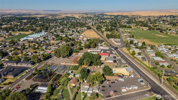 an aerial view of city