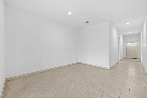 an empty room with a window