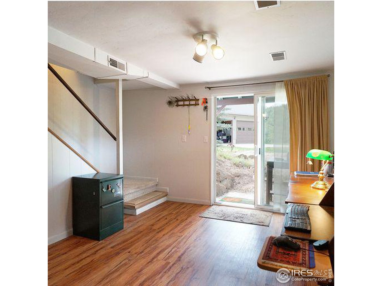 44 Cheyenne Road Lyons, CO 80540 - Photo 21 of 35 Downstairs living area with covered walk-out area that leads to garage.