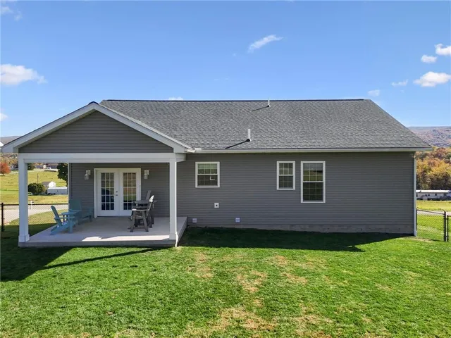a house view with a garden space