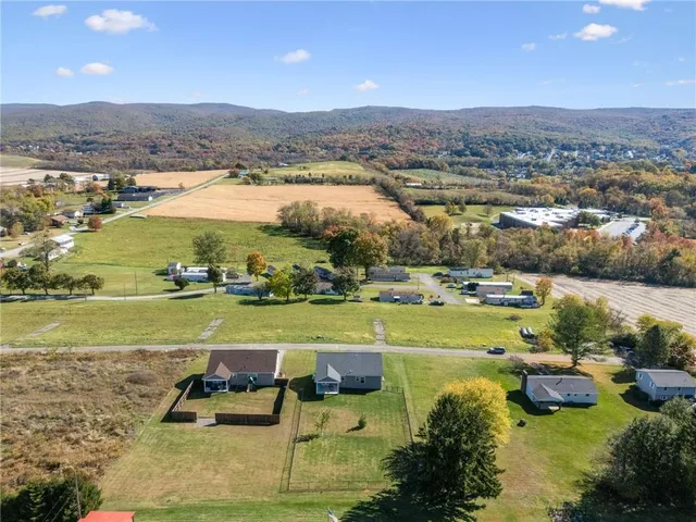 a view of a lake with a mountain