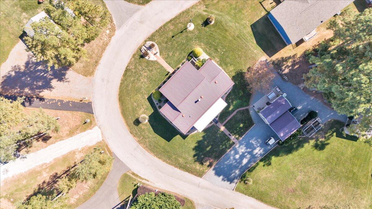 485 Big Cove Drive Penhook, VA 24137 - Photo 49 of 60 an aerial view of a house with a swimming pool
