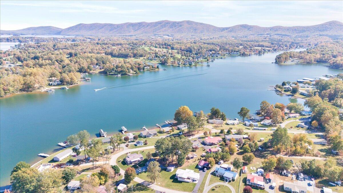 485 Big Cove Drive Penhook, VA 24137 - Photo 51 of 60 an aerial view of a houses with a lake view