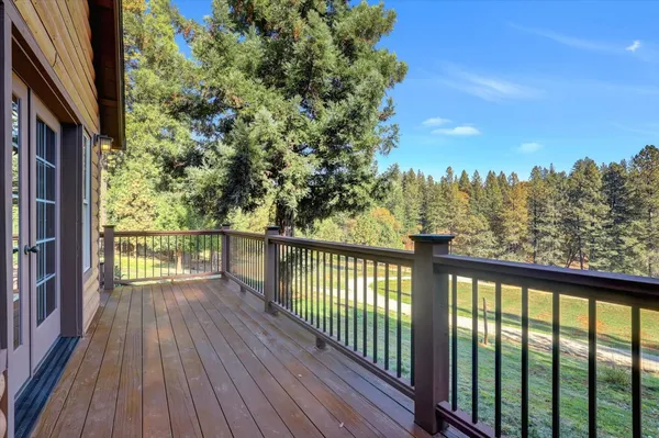 a big yard with lots of green space and trees