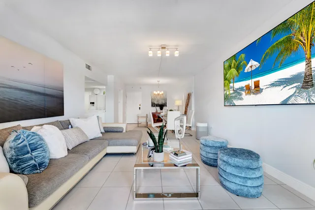 a living room with furniture and a couch