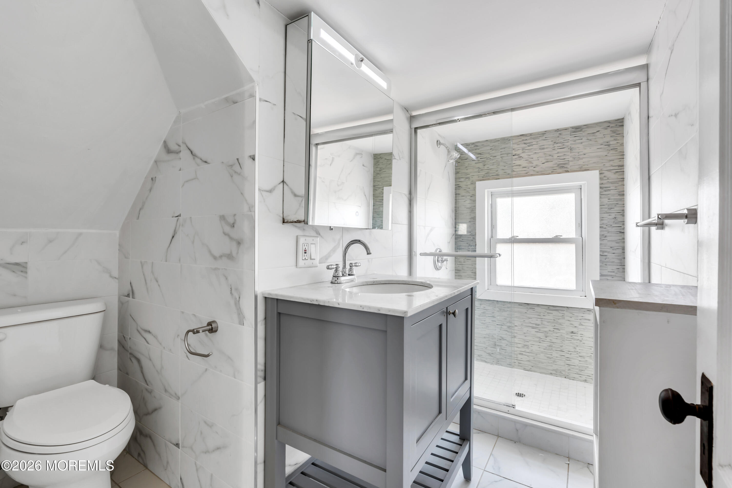3 Royal Place Long Branch, NJ 07740 - Photo 21 of 23 a bathroom with a granite countertop sink toilet and shower
