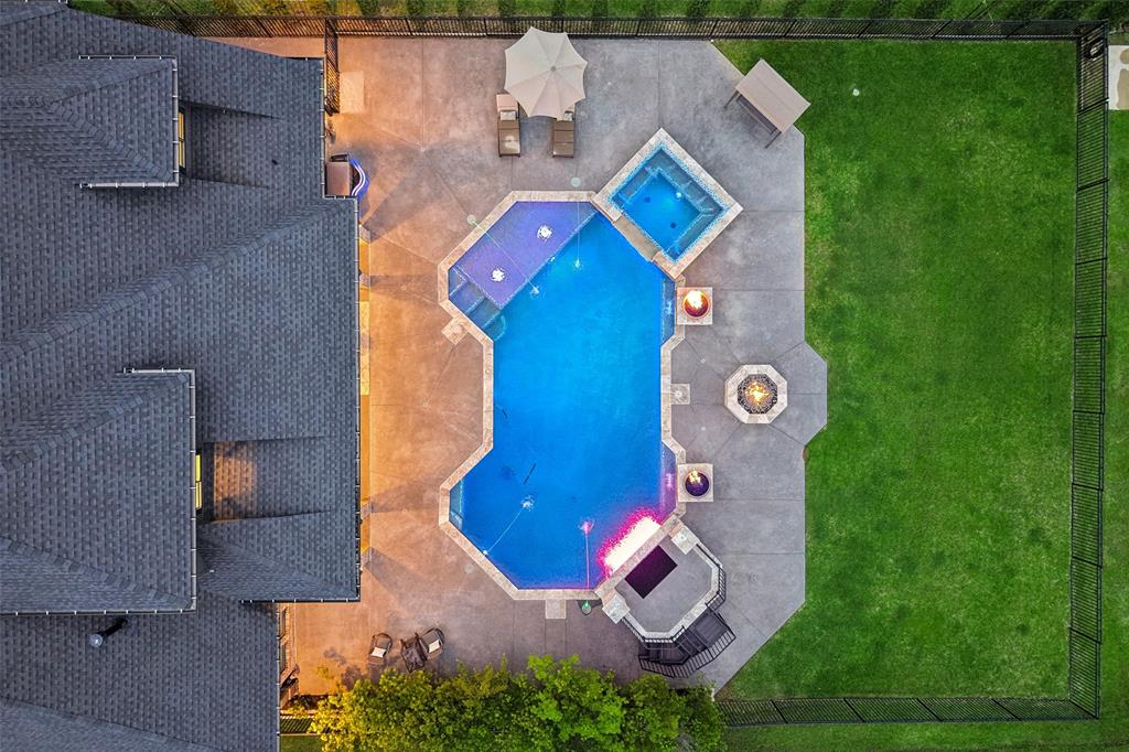 1657 Florence Road Keller, TX 76262 - Photo 34 of 40 an aerial view of house with yard swimming pool and outdoor seating