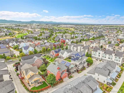 an aerial view of multiple house