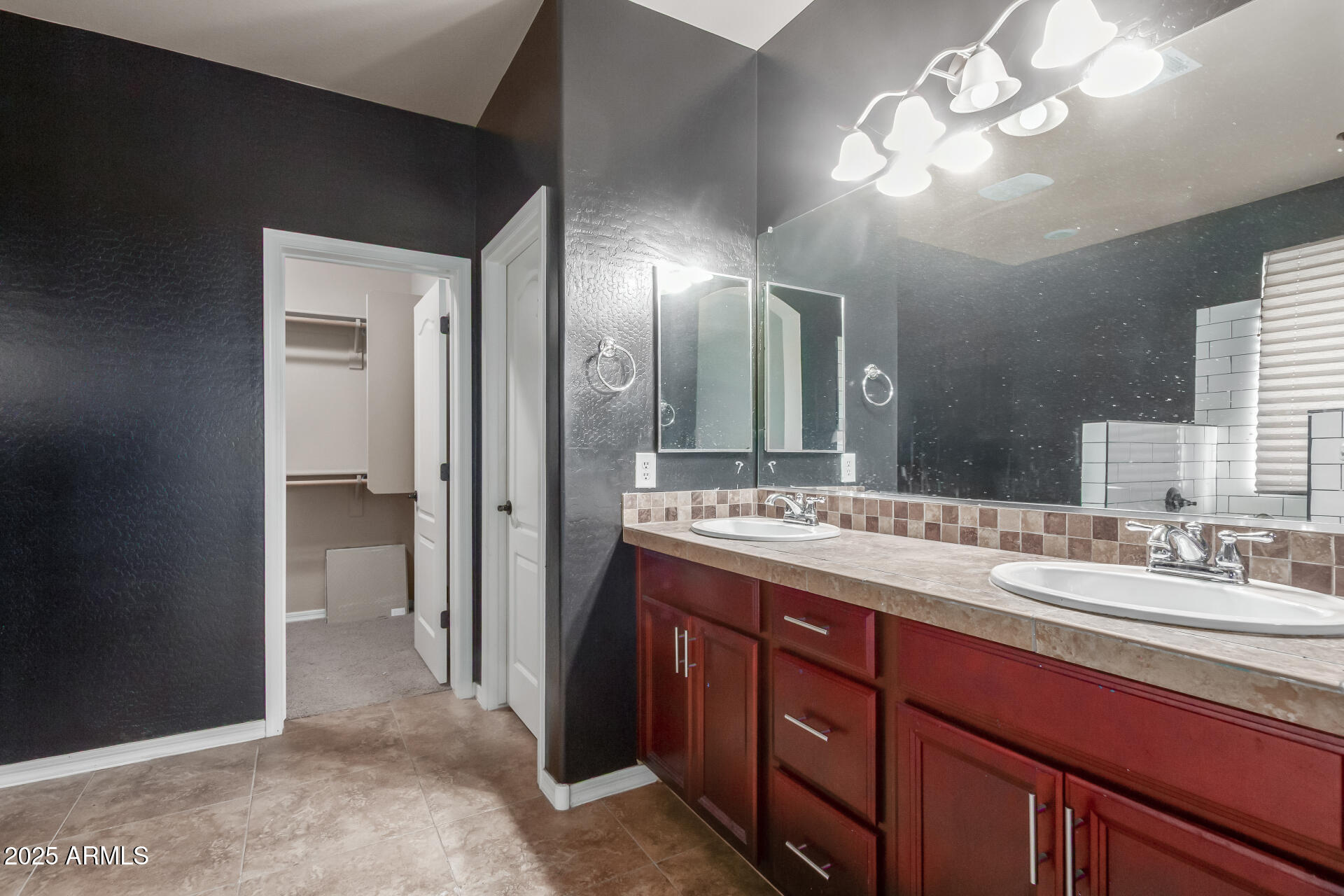 20768 West Hamilton Street Buckeye, AZ 85396 - Photo 16 of 33 a bathroom with a double vanity sink and a mirror