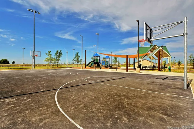 a view of a basketball court