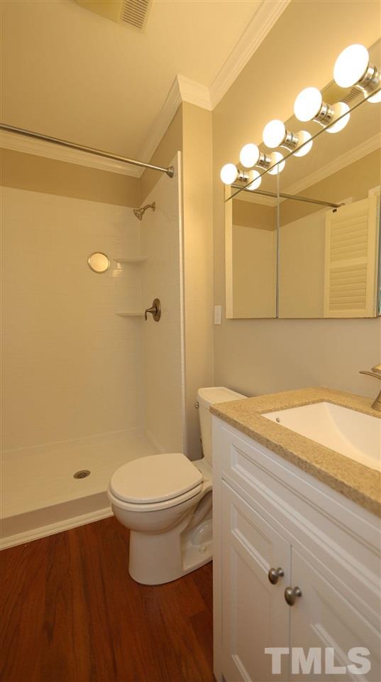 3421 Coley Road Durham, NC 27703 - Photo 18 of 30 Remodeled master bath in 2017, walk-in shower, updated vanity.