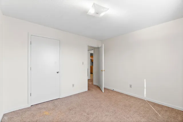 an empty room with a natural light