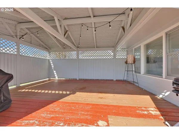 a view of a house with a deck