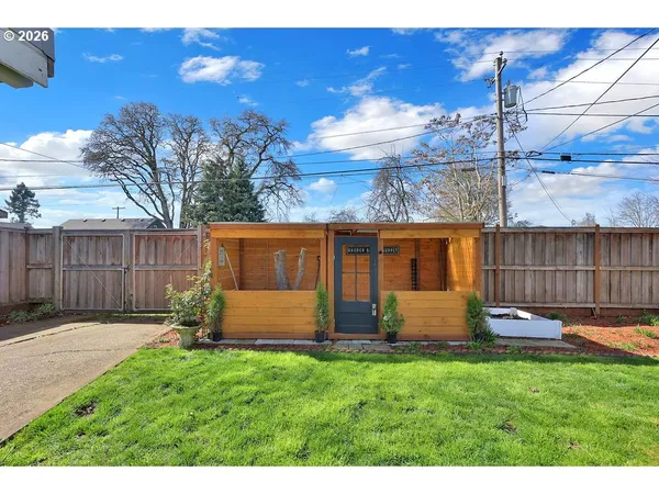 a backyard of a house