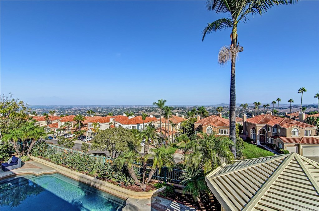 panoramic views from extended deck on rear of home