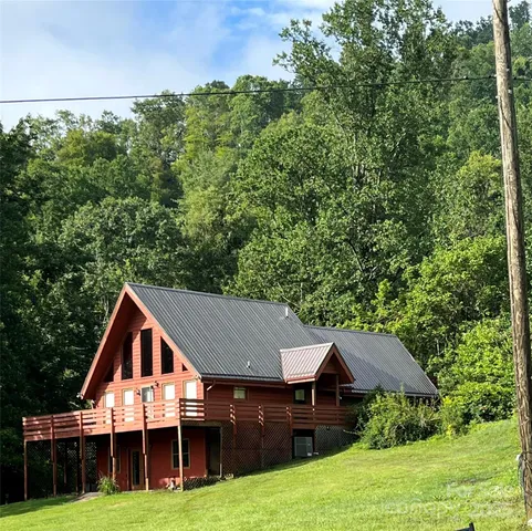 a aerial view of a house with garden