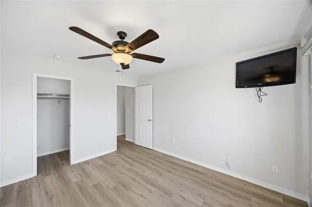 a view of a livingroom with a flat screen tv