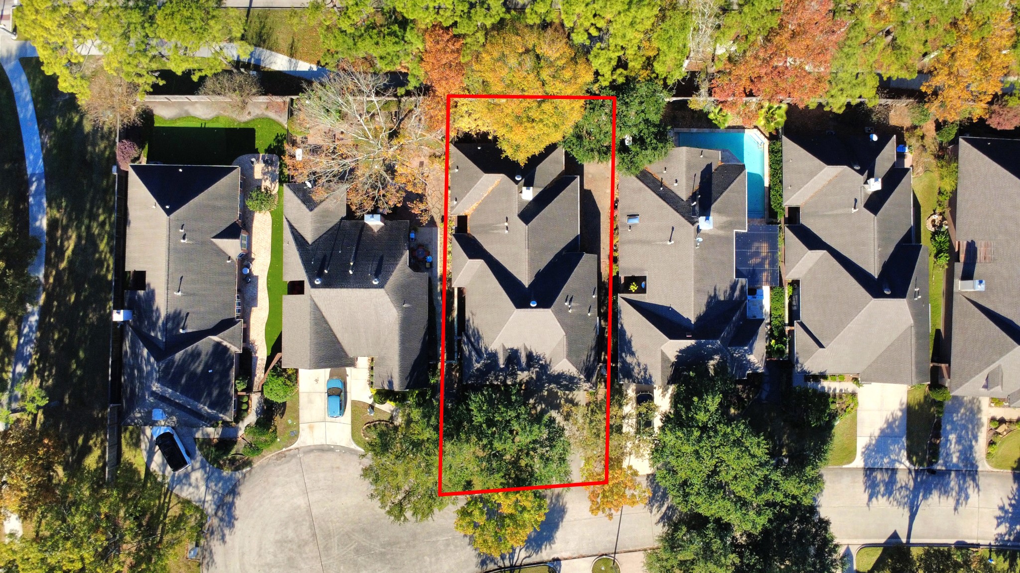 4411 Walham Court Houston, TX 77345 - Photo 46 of 46 an aerial view of houses with trees