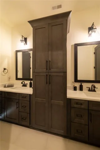 a close up of a stove top oven