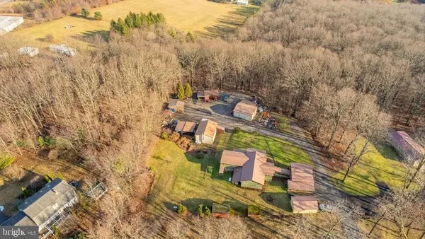 aerial view of residential houses with outdoor space