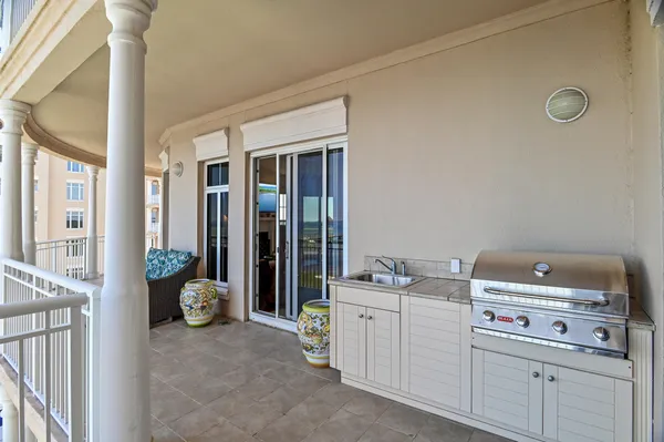 a dining room with furniture window and outdoor view