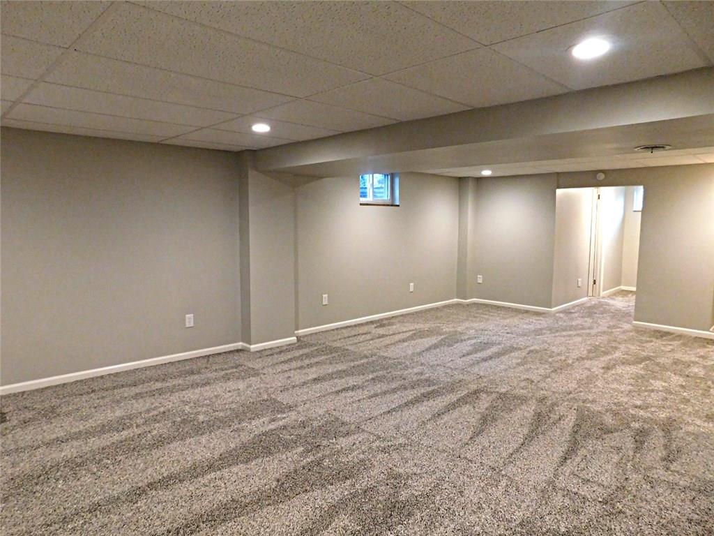 26 Porters Hollow Road Coraopolis, PA 15108 - Photo 19 of 25 Basement game room with wall to wall carpet and recessed lighting
