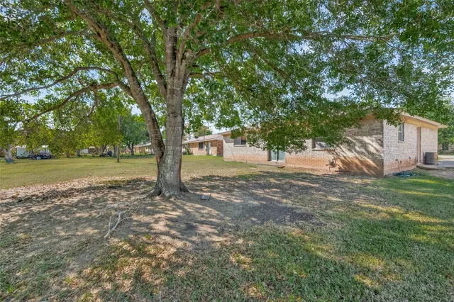 a view of a tree in front of a house