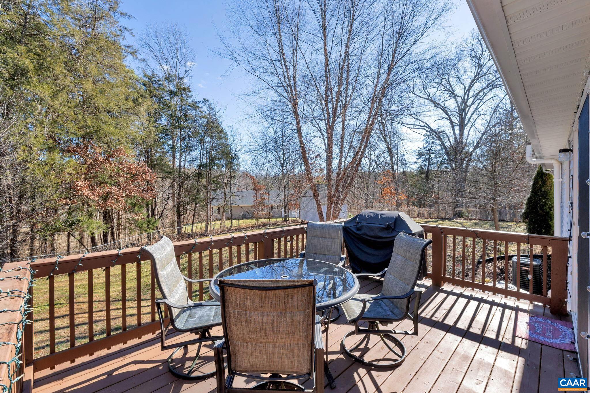 47 Dandelion Road Ruckersville, VA 22968 - Photo 25 of 35 a view of a chair and table on the deck