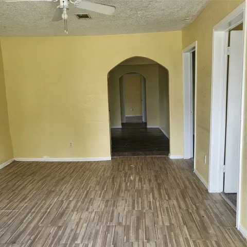 a view of a wooden door