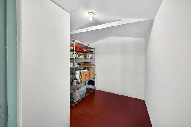 a view of store room with shelves