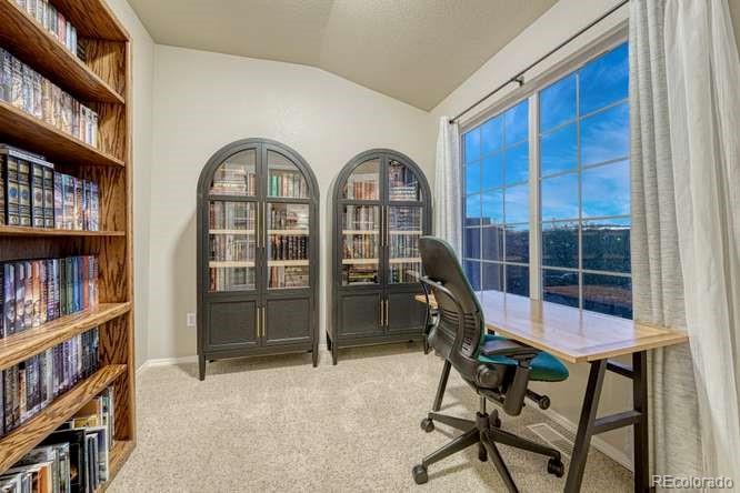 12365 Point Reyes Drive Peyton, CO 80831 - Photo 21 of 44 a workspace room with furniture and a book shelf
