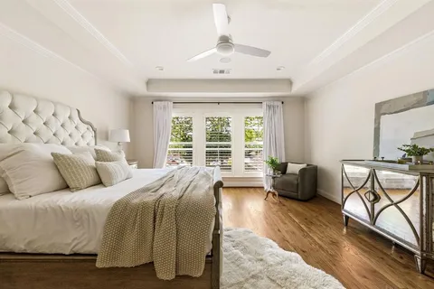 a bed room with a bed and a couch