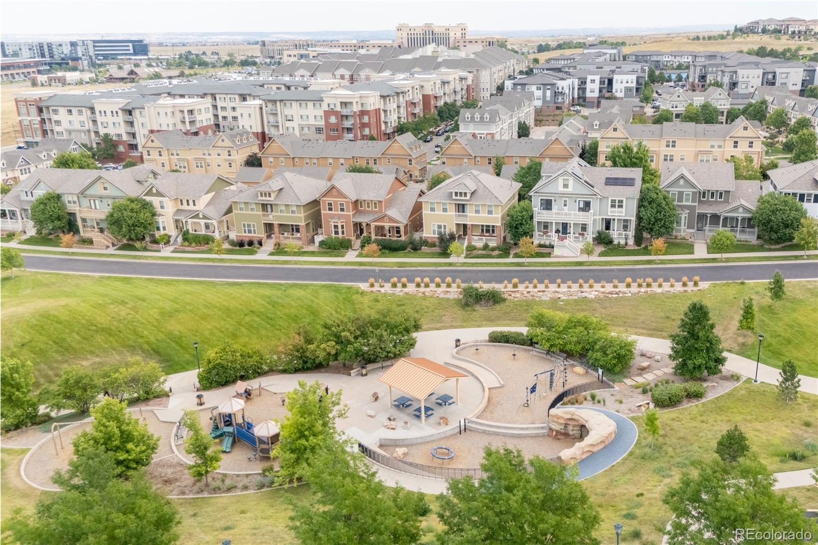 10281 Bellwether Lane Lone Tree, CO 80124 - Photo 36 of 47 an aerial view of a house with outdoor space swimming pool and ocean view