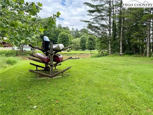 a view of a lake with a building in front of it
