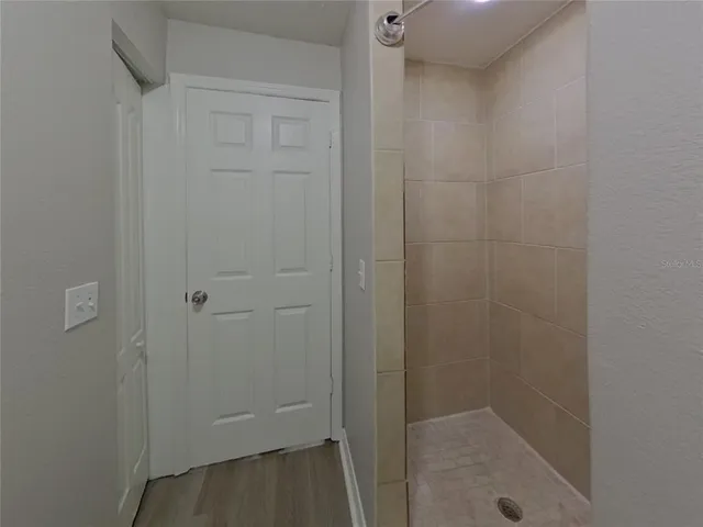 a view of bathroom with shower