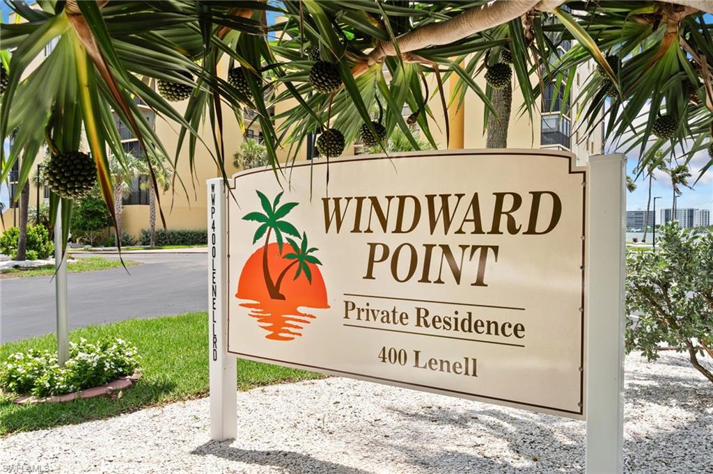 400 Lenell Road, Unit 110 Fort Myers Beach, FL 33931 - Photo 6 of 37 a sign that is on the side of a building