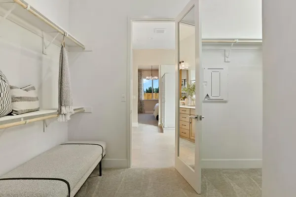 a bathroom with a tub and shower