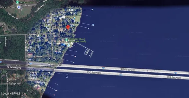 a room with a chandelier