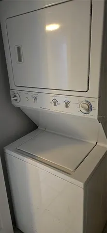 a close up view of washer and dryer