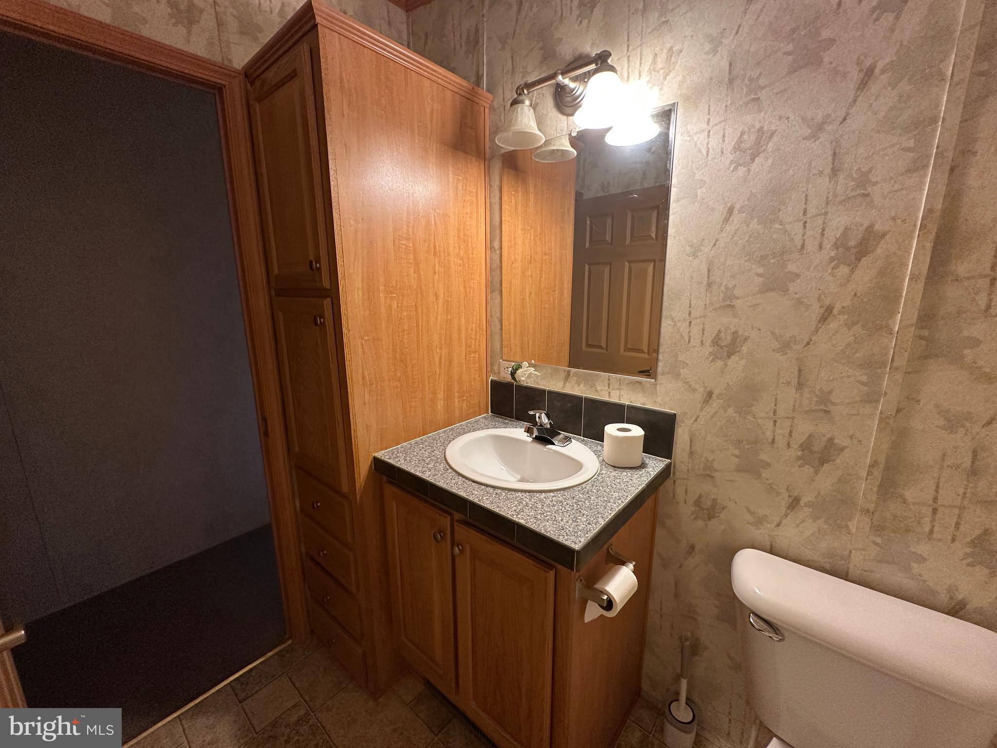 4391 Cito Road McConnellsburg, PA 17233 - Photo 63 of 67 a bathroom with a toilet sink and mirror