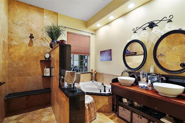 a view of outdoor space with seating