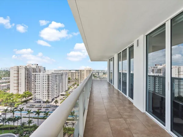 a view of balcony with city view