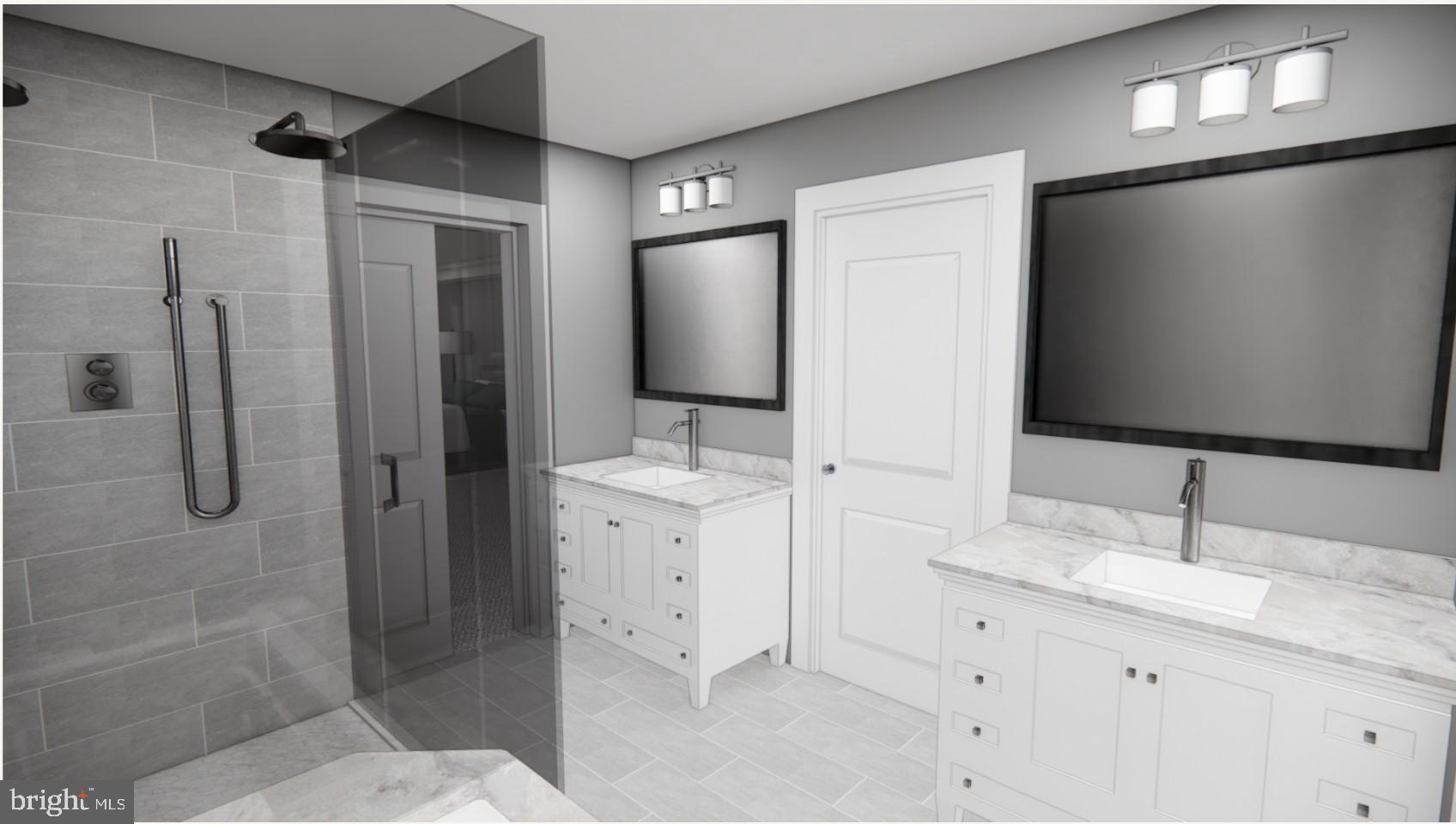 2007 Floral Park Road, Unit LOT13 Clinton, MD 20735 - Photo 8 of 9 a bathroom with a double vanity sink mirror and shower