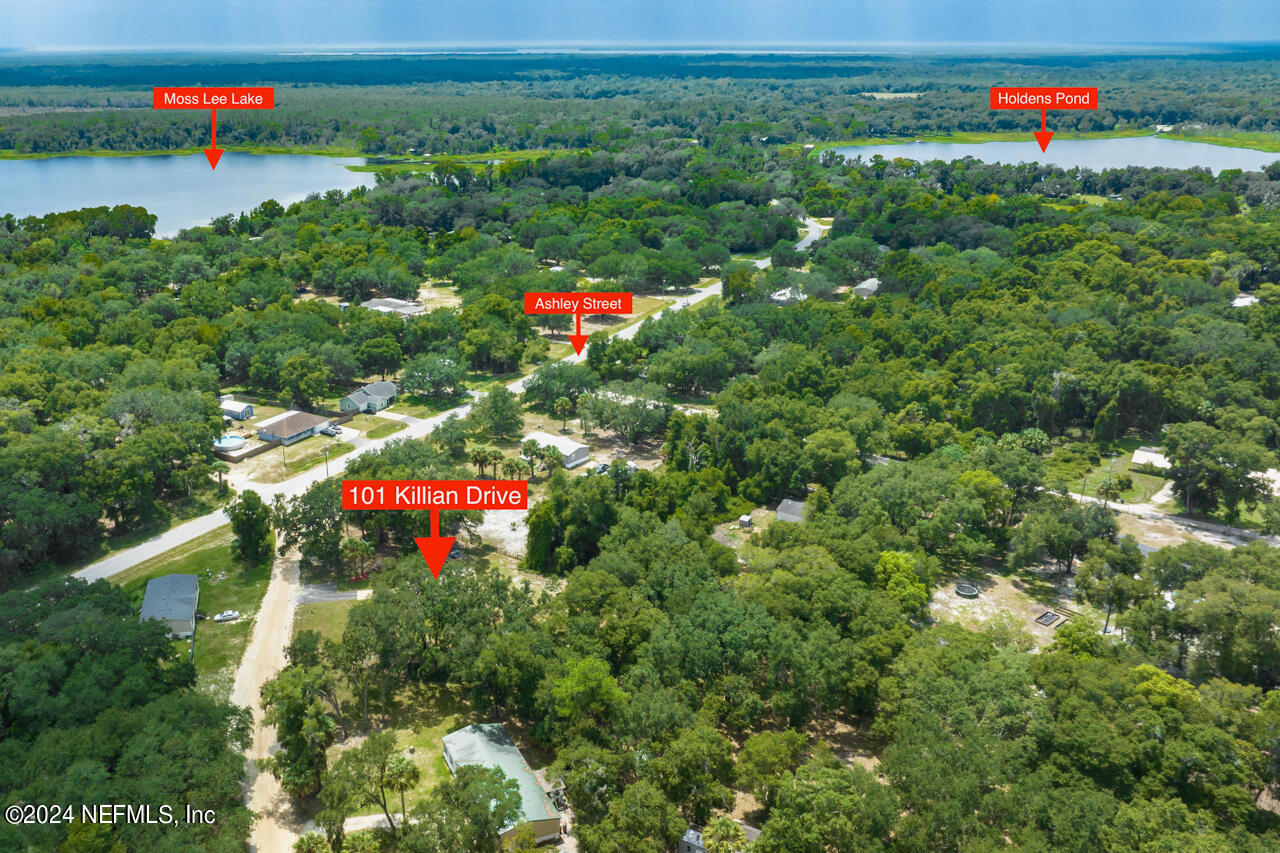 101 Killian Drive Hawthorne, FL 32640 - Photo 29 of 34 AERIAL LAKE VIEWS
